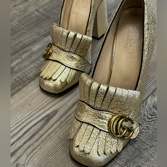 Gucci GG Logo Leather Loafer Pumps - Picture 6 of 6